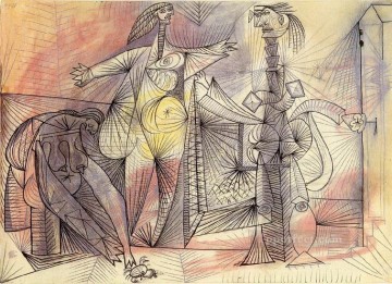 Bañistas con cangrejo 1938 cubista Pablo Picasso Pinturas al óleo
